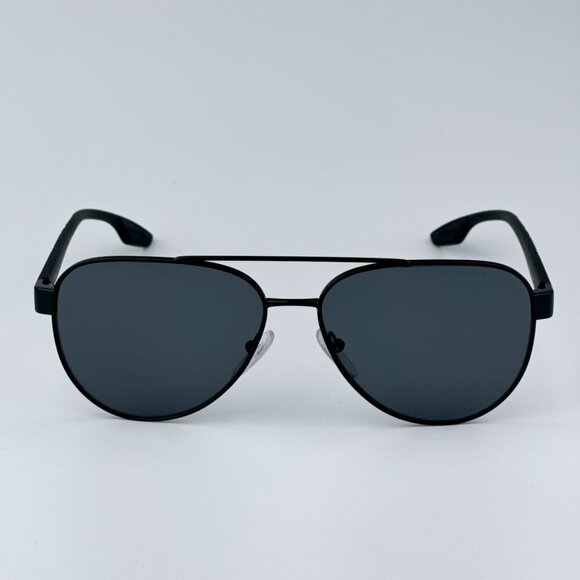 Prada Linea Rossa PS54TS 1AB5Z1 BRAND NEW Sunglasses Black Polarized Grey Pilot - Picture 1 of 11